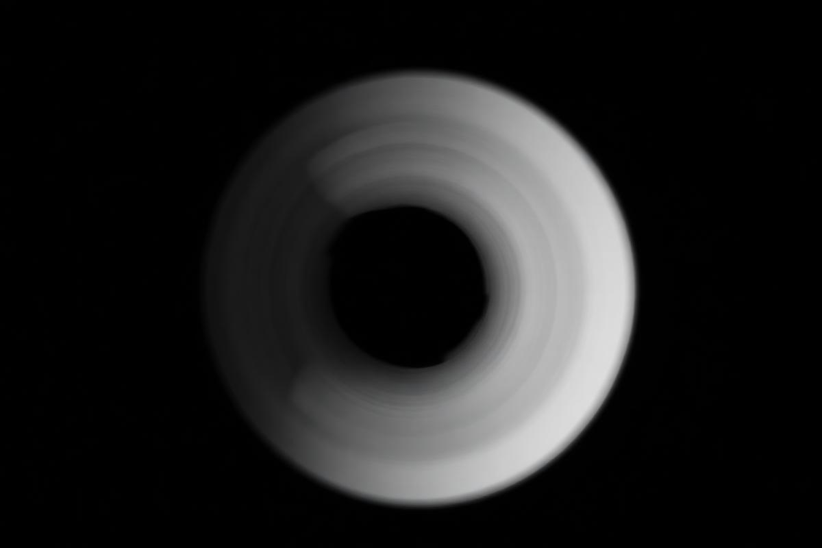 Discarded frame: the disc spun fast enough to smear into blur